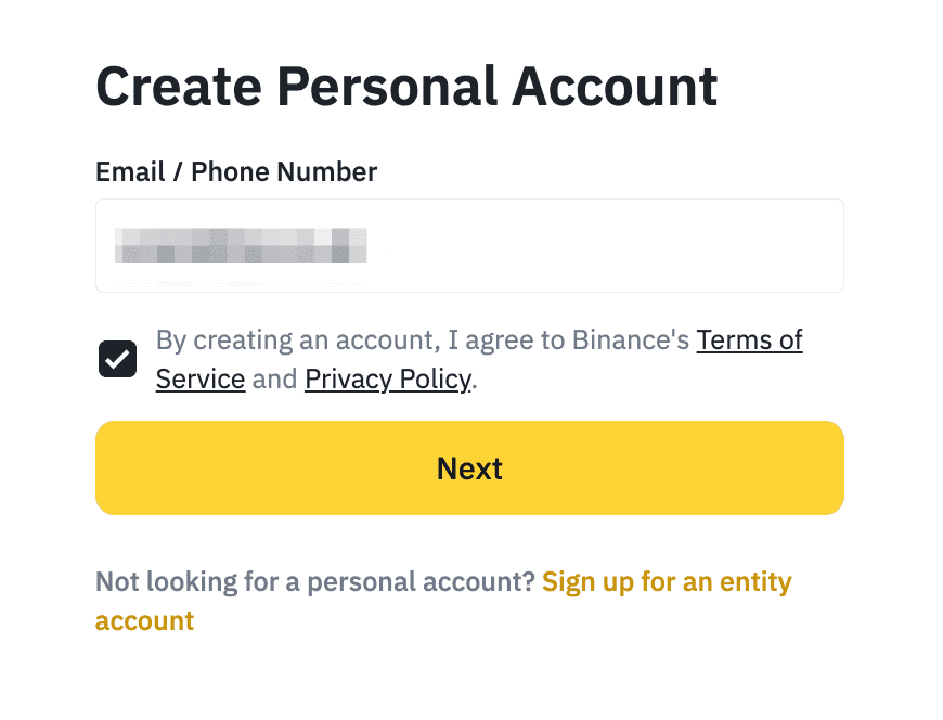 Binance terms of service